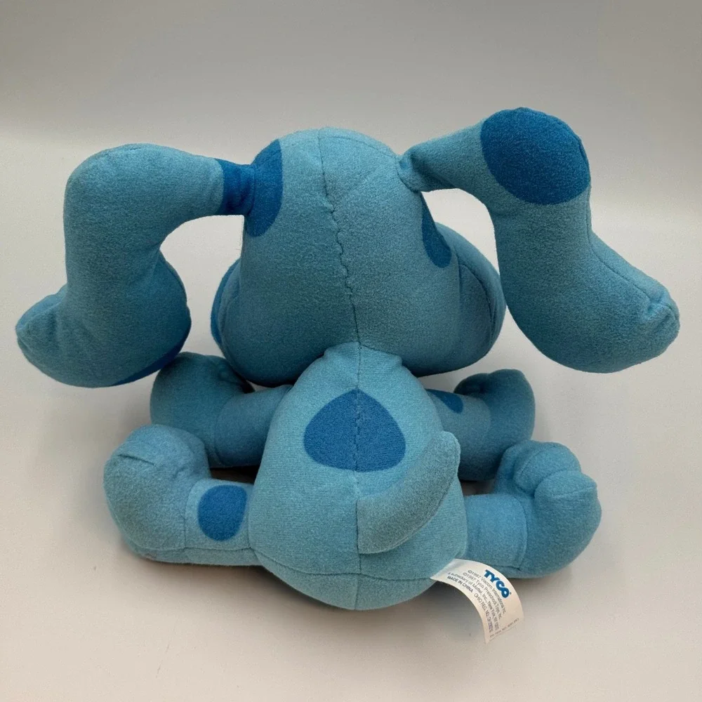Vintage 1997 Tyco Blues Clues Pose A Blue‎ Plush Dog Posable Ears 39955 8 Inch